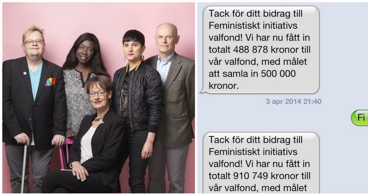 Feministiskt initiativ, Robyn, Europaparlamentet, Gudrun Schyman, Nina Persson, EU-valet, Supervalåret 2014